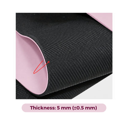 LIGHT Love & Harmony Yoga Mat with Free Yoga Strap Pink